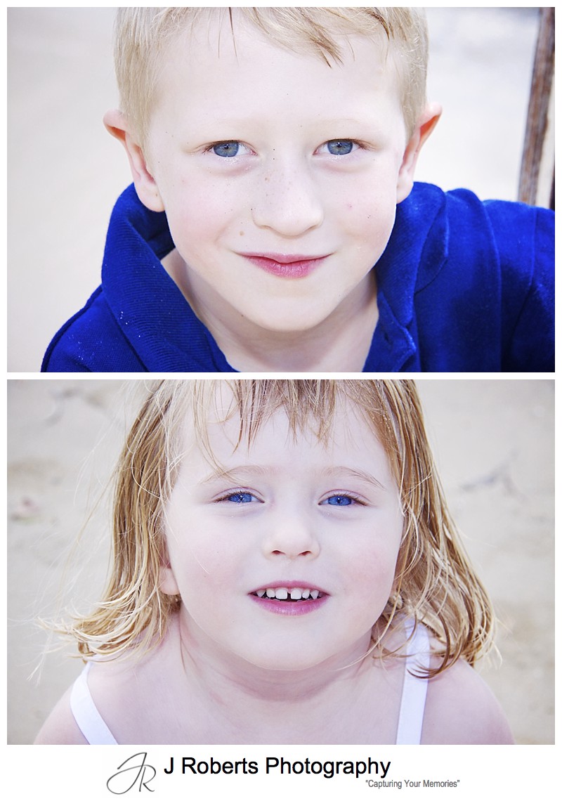 Portrait of a little boy and girl - family portrait photography sydney
